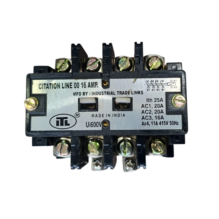 16A_4_pole_contactor_440V_top_view