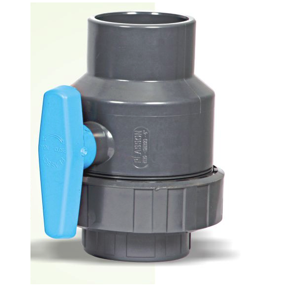 32 mm (1 inch) Single Union PVC Ball Valve PE, One Nut, PN16