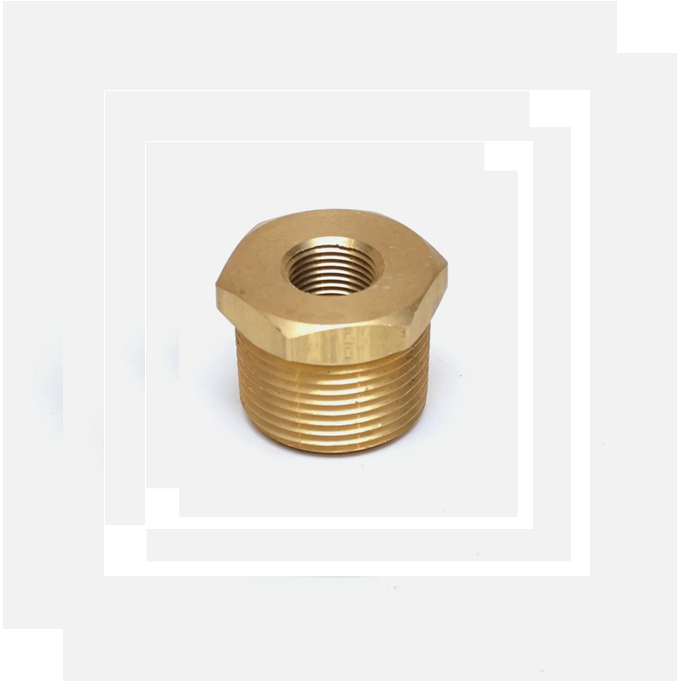 Brass Reducer Bush 1/2 x 1/4 inch for Pressure Gauge
