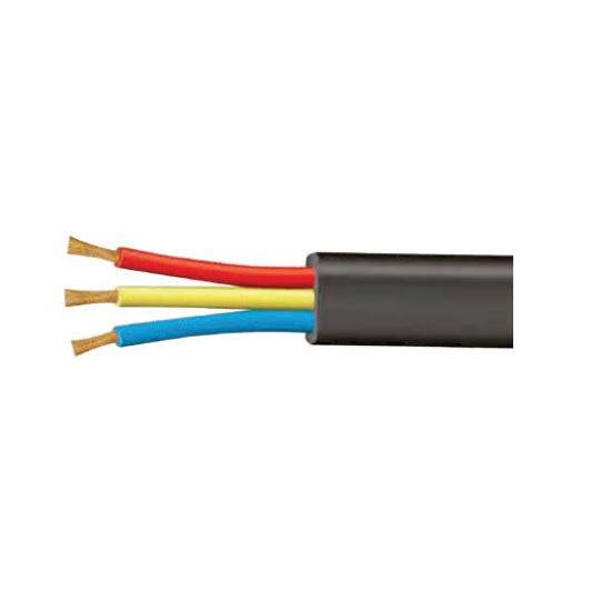 2.5 Sqmm 3 Core Flat Submersible Cable - Copper